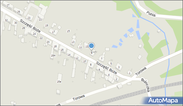 Ruda Śląska, Szczęść Boże, 9, mapa Rudy Śląskiej