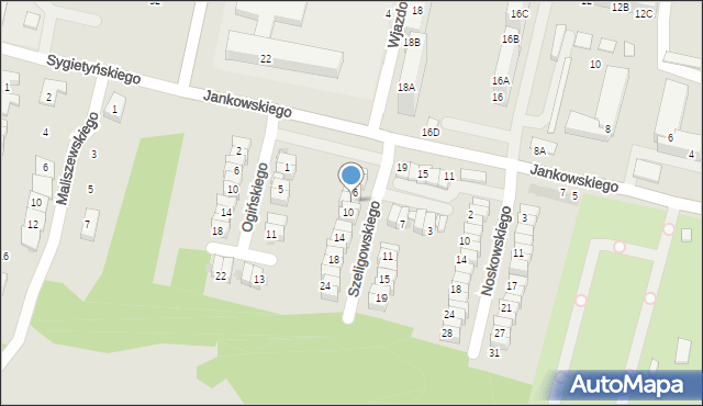 Ruda Śląska, Szeligowskiego Tadeusza, 8, mapa Rudy Śląskiej