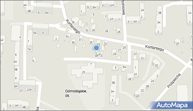 Ruda Śląska, Szramka Emila, 4A, mapa Rudy Śląskiej