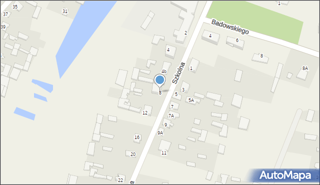 Rudka, Szkolna, 8, mapa Rudka