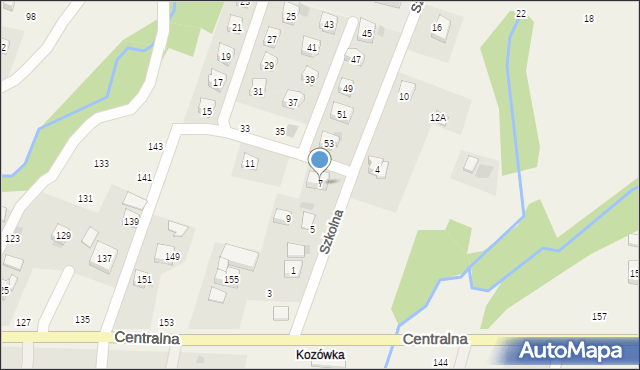 Rudnik, Szkolna, 7, mapa Rudnik