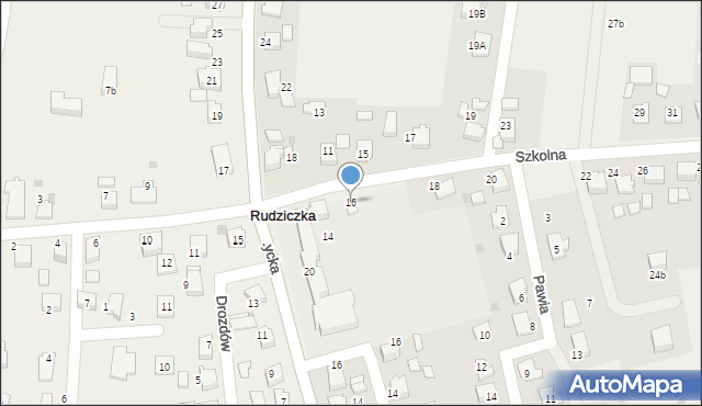 Rudziczka, Szkolna, 16, mapa Rudziczka