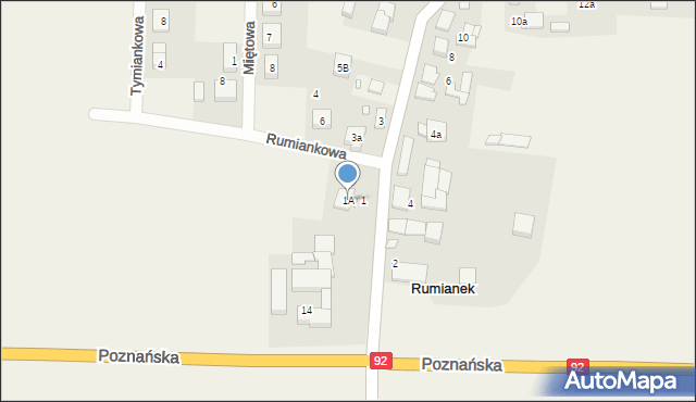 Rumianek, Szkolna, 1A, mapa Rumianek