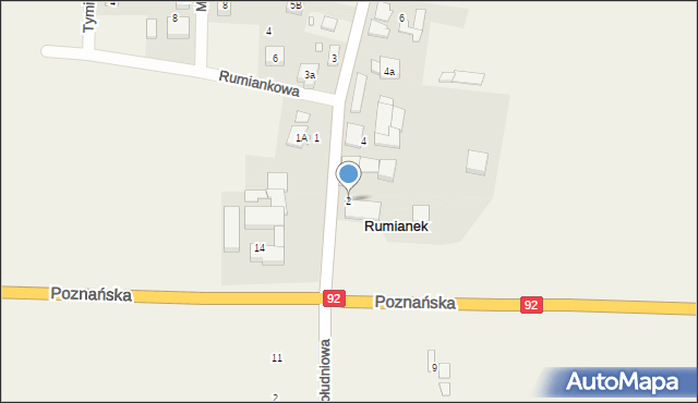 Rumianek, Szkolna, 2, mapa Rumianek