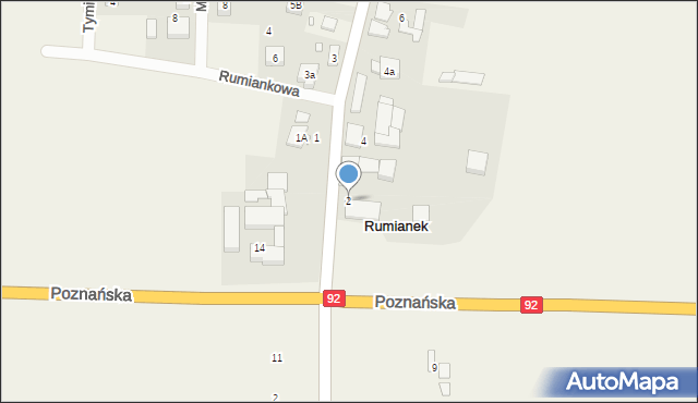 Rumianek, Szkolna, 2, mapa Rumianek