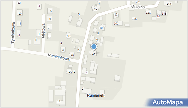 Rumianek, Szkolna, 4a, mapa Rumianek