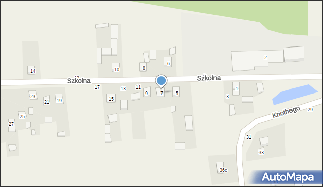 Ruszcza, Szkolna, 7, mapa Ruszcza