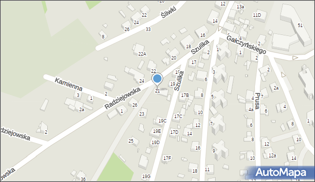 Rybnik, Szulika Józefa, 21, mapa Rybnika