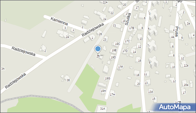 Rybnik, Szulika Józefa, 25, mapa Rybnika