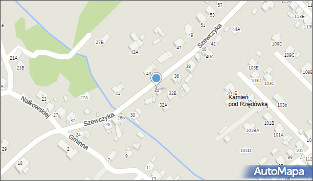 Rybnik, Szewczyka Alojzego, 34, mapa Rybnika