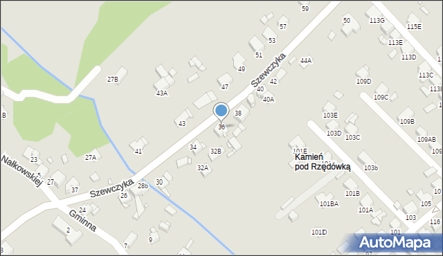 Rybnik, Szewczyka Alojzego, 36, mapa Rybnika