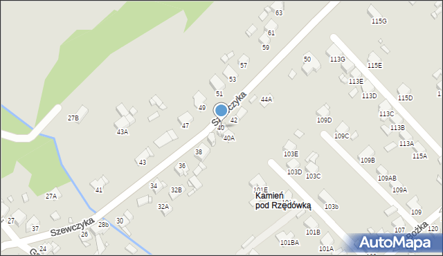 Rybnik, Szewczyka Alojzego, 40, mapa Rybnika