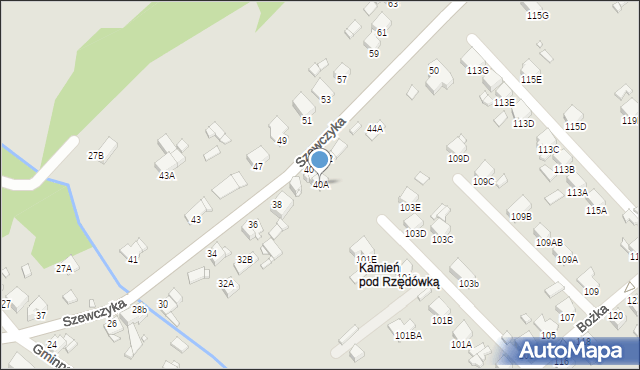 Rybnik, Szewczyka Alojzego, 40A, mapa Rybnika