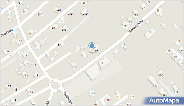 Rybnik, Szewczyka Alojzego, 9, mapa Rybnika