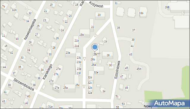 Rybnik, Sztolniowa, 26c, mapa Rybnika