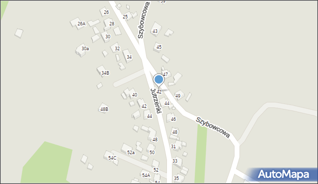 Rybnik, Szybowcowa, 42, mapa Rybnika