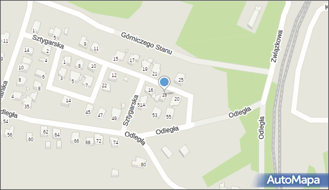 Rybnik, Sztygarska, 18, mapa Rybnika