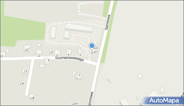 Rybnik, Szymanowskiego Karola, 2, mapa Rybnika