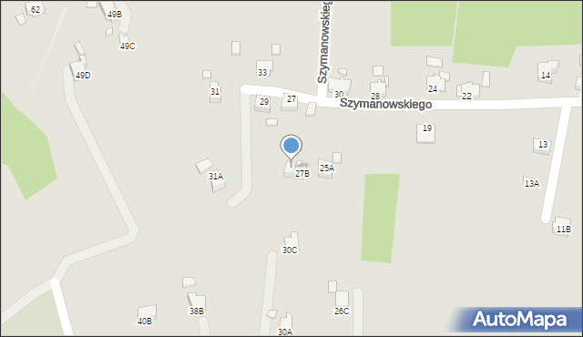 Rybnik, Szymanowskiego Karola, 27C, mapa Rybnika