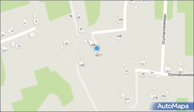 Rybnik, Szymanowskiego Karola, 49C, mapa Rybnika