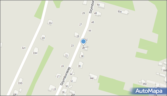 Rybnik, Szymborskiej Wisławy, 40, mapa Rybnika