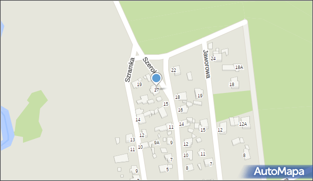 Rybnik, Szeroka, 17, mapa Rybnika