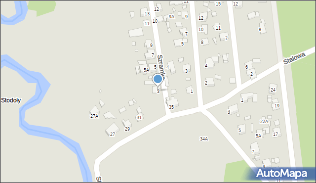 Rybnik, Szramka Emila, ks., 3, mapa Rybnika