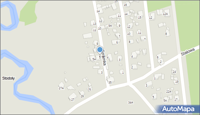 Rybnik, Szramka Emila, ks., 5, mapa Rybnika