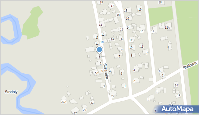 Rybnik, Szramka Emila, ks., 9, mapa Rybnika