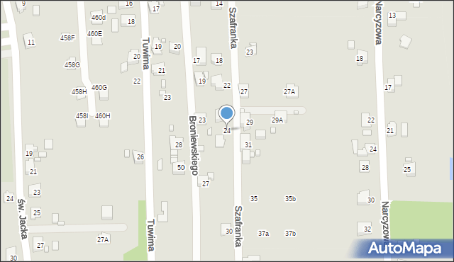 Rydułtowy, Szafranka Józefa, ks., 24, mapa Rydułtowy