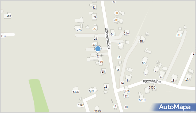 Rydułtowy, Szczerbicka, 21, mapa Rydułtowy