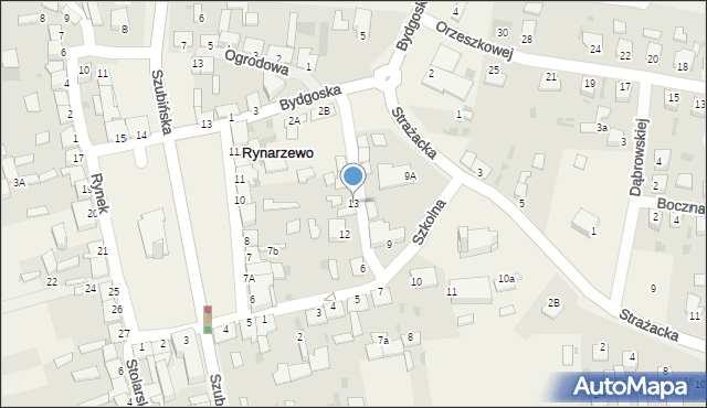 Rynarzewo, Szkolna, 13, mapa Rynarzewo