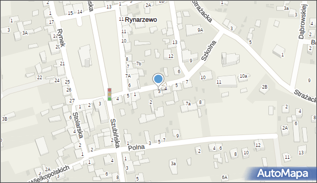 Rynarzewo, Szkolna, 3, mapa Rynarzewo