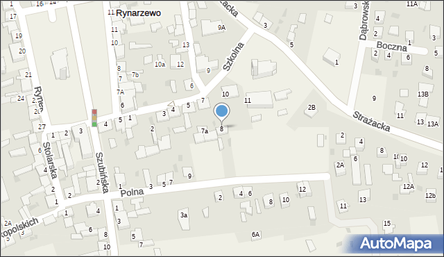Rynarzewo, Szkolna, 8, mapa Rynarzewo