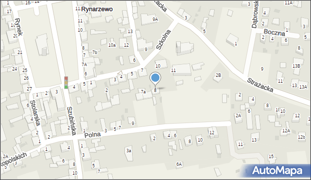 Rynarzewo, Szkolna, 8, mapa Rynarzewo