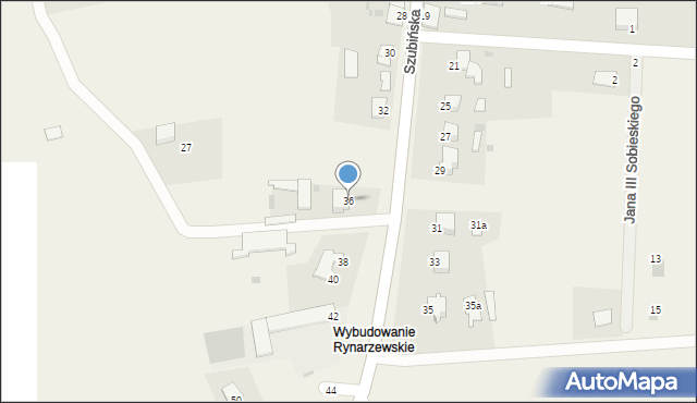 Rynarzewo, Szubińska, 36, mapa Rynarzewo