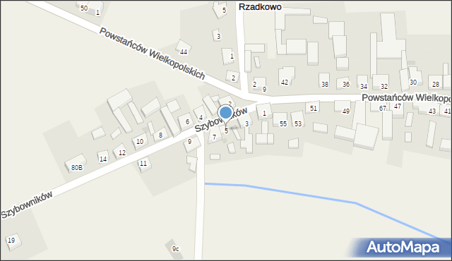 Rzadkowo, Szybowników, 5, mapa Rzadkowo