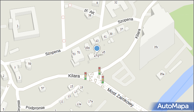 Rzeszów, Szopena Fryderyka, 47/2, mapa Rzeszów