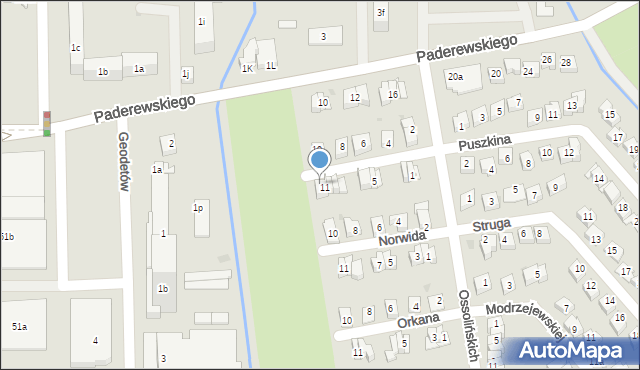 Rzeszów, Szymanowskiego Karola, 15, mapa Rzeszów