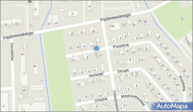 Rzeszów, Szymanowskiego Karola, 3, mapa Rzeszów