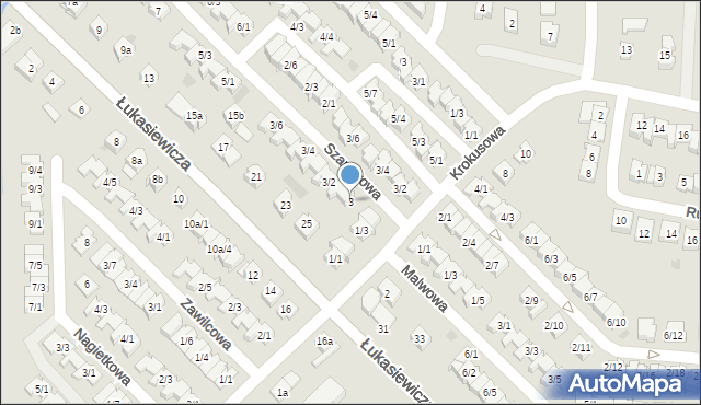 Rzeszów, Szarotkowa, 3, mapa Rzeszów