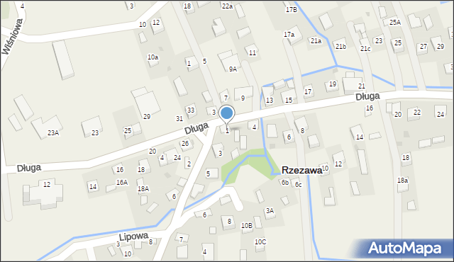 Rzezawa, Szkolna, 1, mapa Rzezawa