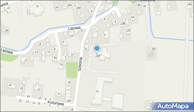 Rzezawa, Szkolna, 11A, mapa Rzezawa