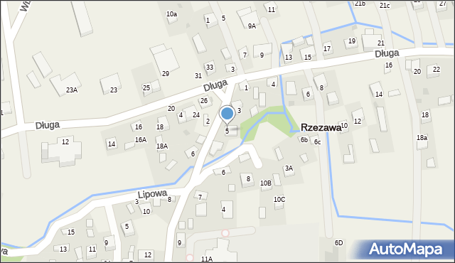 Rzezawa, Szkolna, 5, mapa Rzezawa