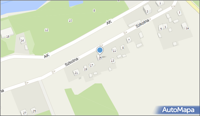 Rzuców, Szkolna, 15, mapa Rzuców