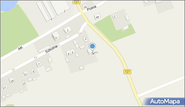 Rzuców, Szkolna, 1a, mapa Rzuców