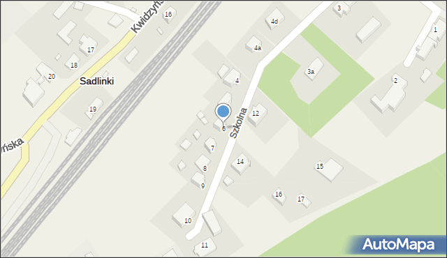 Sadlinki, Szkolna, 6, mapa Sadlinki