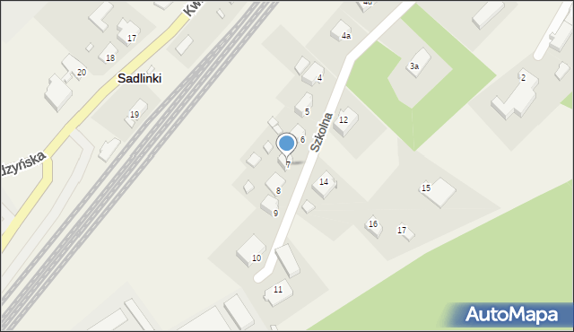 Sadlinki, Szkolna, 7, mapa Sadlinki