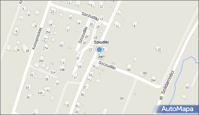 Sanok, Szczudliki, 29B, mapa Sanok