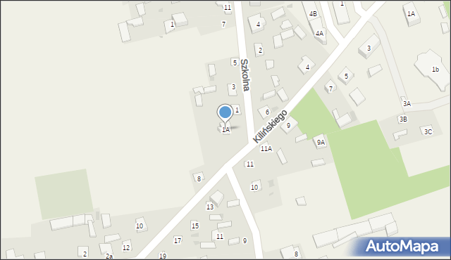 Sarnaki, Szkolna, 1A, mapa Sarnaki